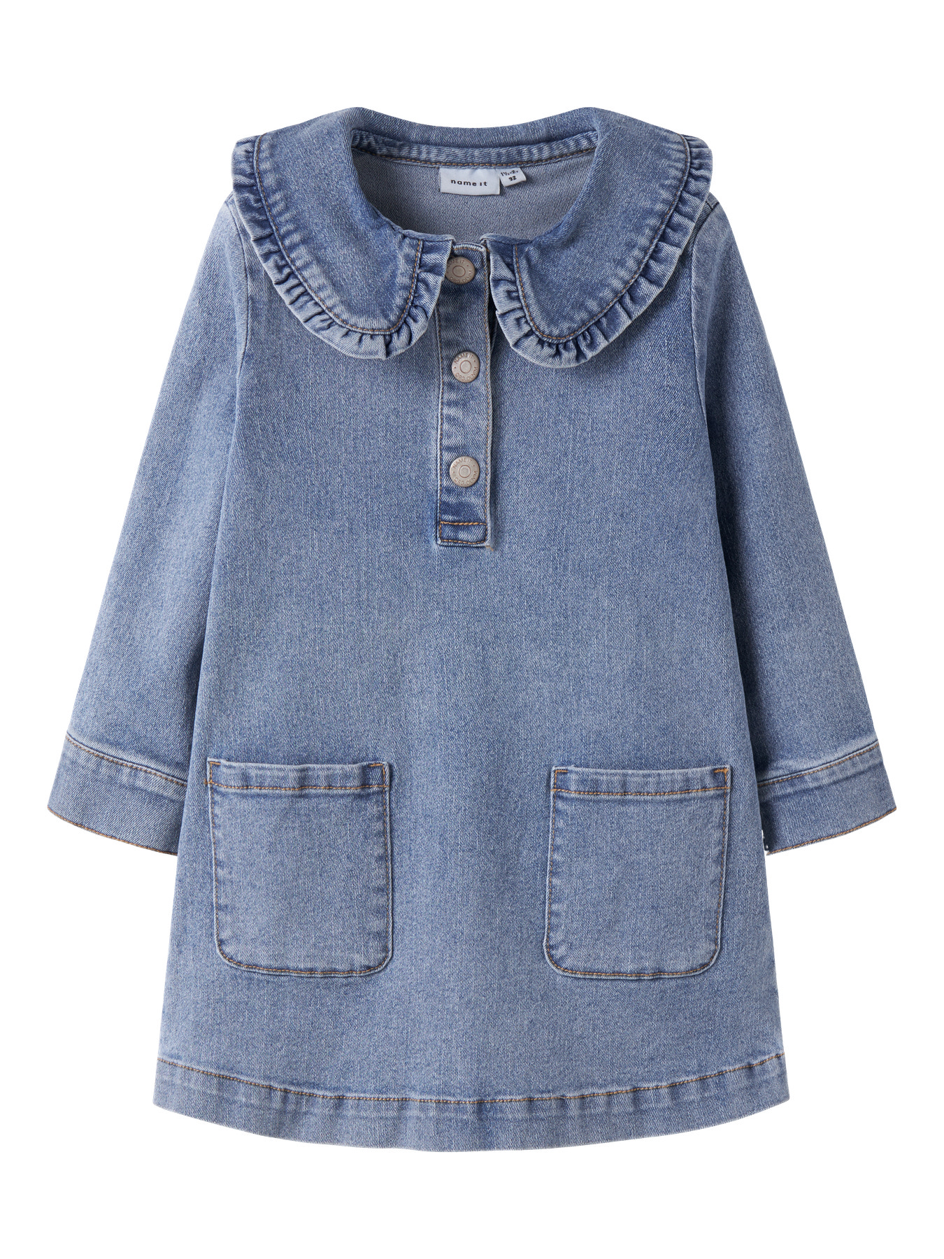 Name It Gia Denim Dress - Medium Blue Denim - Mote i Nord Name It Gia Denim Dress - Medium Blue Denim - Mote i Nord